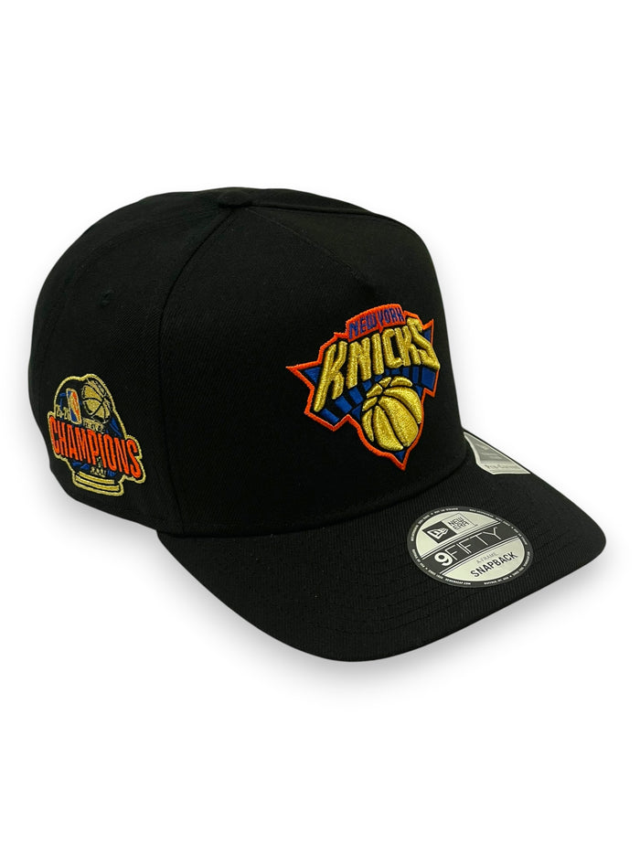 NEW YORK KNICKS (BLACK) (2026 NBA FINALS CHAMPS) "9FIFTY AFRAME" NEW ERA SNAPBACK