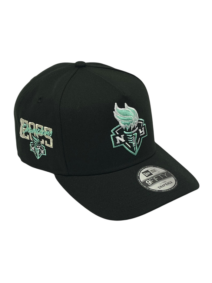 NEW YORK LIBERTY (BLACK) (2025 CHAMPIONS) "9FIFTY AFRAME" NEW ERA SNAPBACK