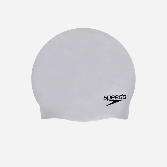 Nón Bơi Người Lớn Speedo Plain Moulded Silicone - Xám - Supersports Vietnam