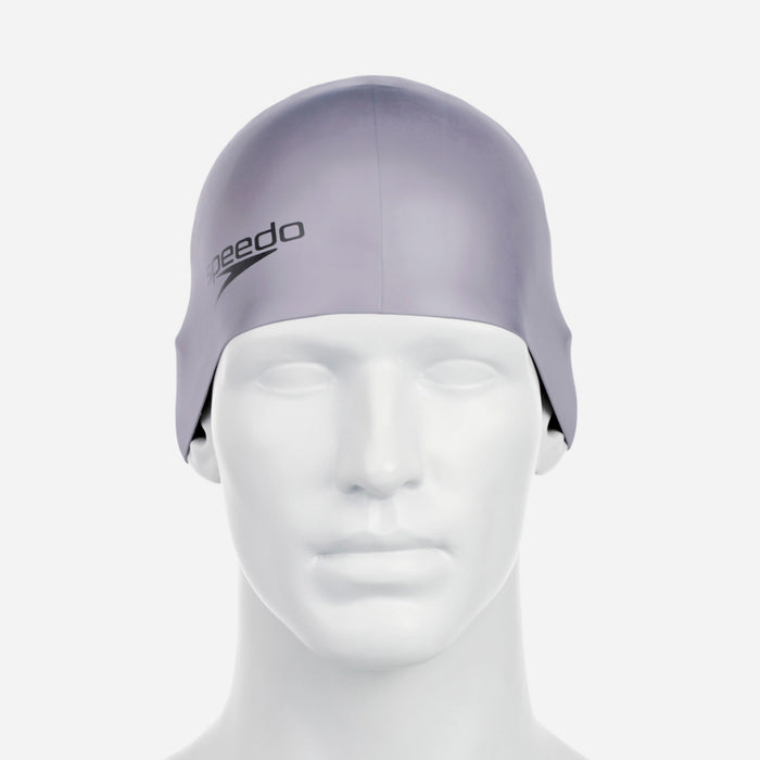 Nón Bơi Người Lớn Speedo Plain Moulded Silicone - Xám - Supersports Vietnam