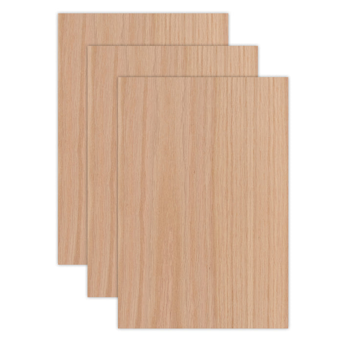 Oak, Red, 1/4 inch, 12x19 inches, Double Sided, Unfinished