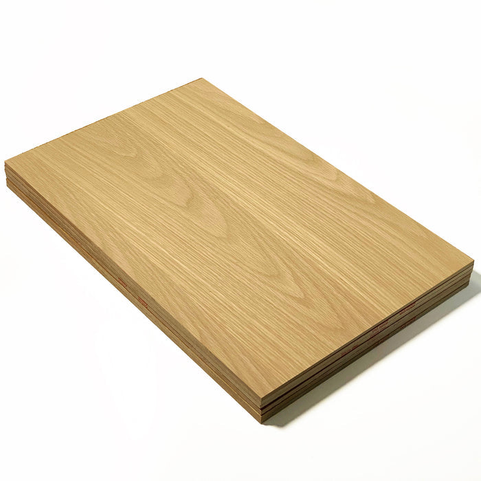 Oak, White, 1/4 inch, 12x19 inches, Double Sided, Unfinished