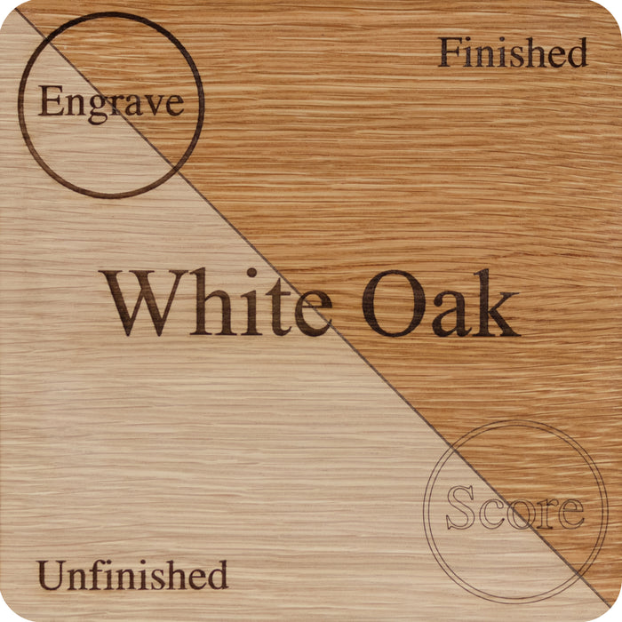 Oak, White, 1/4 inch, 12x19 inches, Double Sided, Unfinished