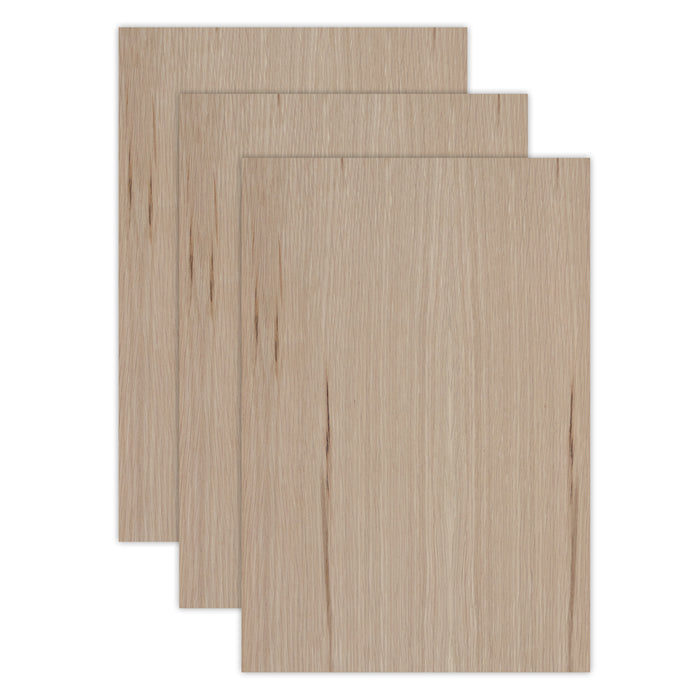 Oak, White, 1/4 inch, 12x19 inches, Double Sided, Unfinished