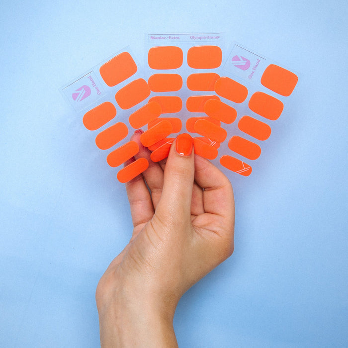 Olympia Orange Maniac Nails Gellak Stickers Manicures 3 Sheets