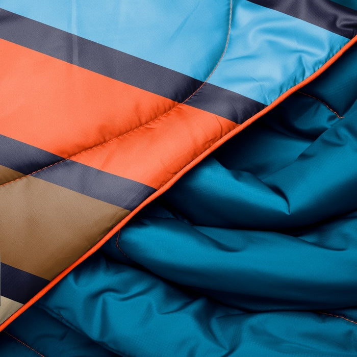 Rumpl Original Puffy 2 Person Blanket - Midnight Retro Stripes Original Puffy 2 Person Blanket - Midnight Retro Stripes | Rumpl Blankets For Everywhere Printed Original