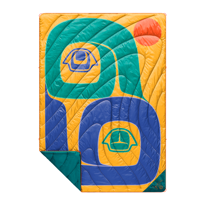 Rumpl Original Puffy Blanket - Crystal Worl - Our Clan Opposites Original Puffy Blanket - Our Clan Opposites - Haa Káani | Rumpl x Crystal Worl Printed Original