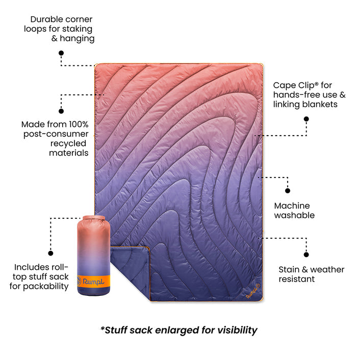Rumpl Original Puffy Blanket - Dusk Fade Original Puffy Blanket - Dusk Fade | Rumpl Blankets For Everywhere Printed Original