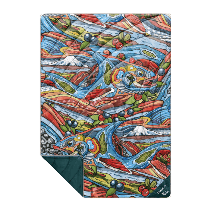 Rumpl Original Puffy Blanket - Fishe - Arctic Char Original Puffy Blanket - Arctic Char | Rumpl Blankets For Everywhere Solid Original