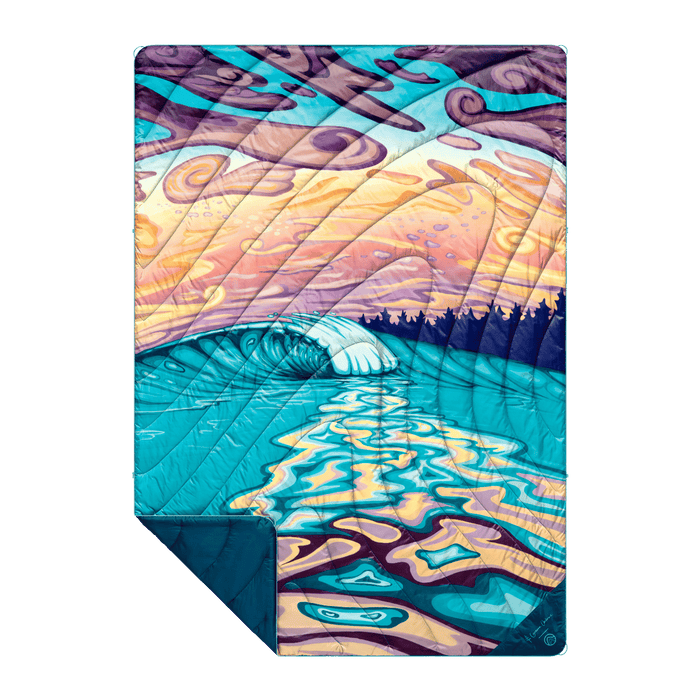 Rumpl Original Puffy Blanket - Gianna Andrews - Tidal Reflections Original Puffy Blanket - Tidal Reflections | Rumpl x Gianna Andrews Printed Original