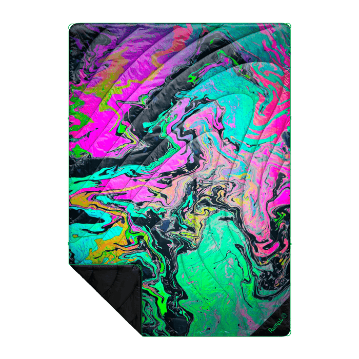 Rumpl Original Puffy Blanket - Liquid Neon Original Puffy Blanket - Liquid Neon | Rumpl Blankets For Everywhere Printed Original
