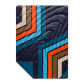 Rumpl Original Puffy Blanket - Midnight Retro Stripes Original Puffy Blanket - Midnight Retro Stripes | Rumpl Blankets For Everywhere Printed Original