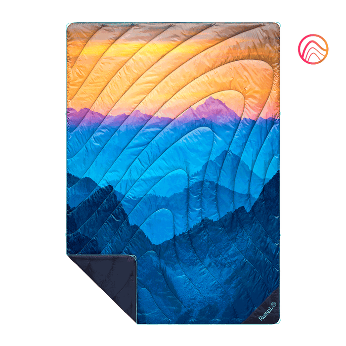Rumpl Original Puffy Blanket - Misty Peaks Mountainscape - Custom Original Puffy Blanket - Misty Peaks Mountainscape | Rumpl Blankets For Everywhere Printed Original