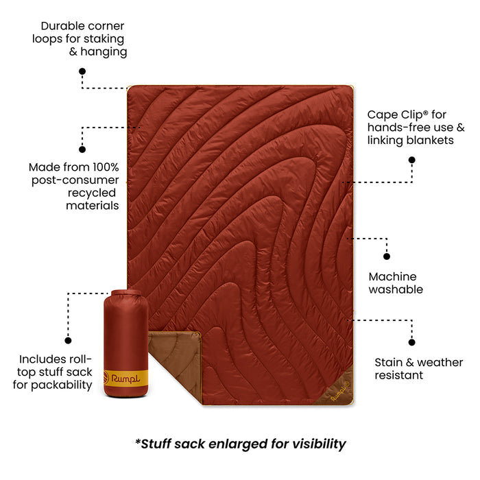 Rumpl Original Puffy Blanket - Sedona Original Puffy Blanket - Sedona | Rumpl Blankets For Everywhere Solid Original