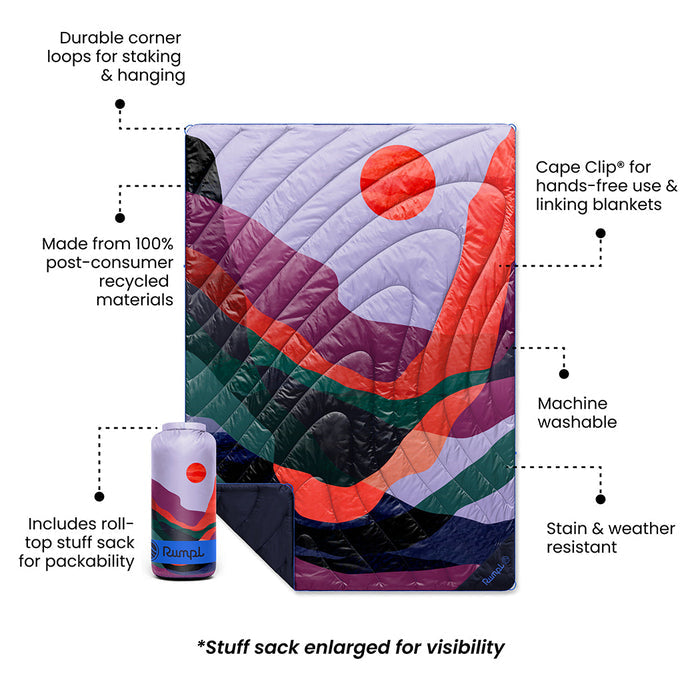 Rumpl Original Puffy Blanket - Valley Dusk Original Puffy Blanket - Valley Dusk | Rumpl Blankets For Everywhere Printed Original