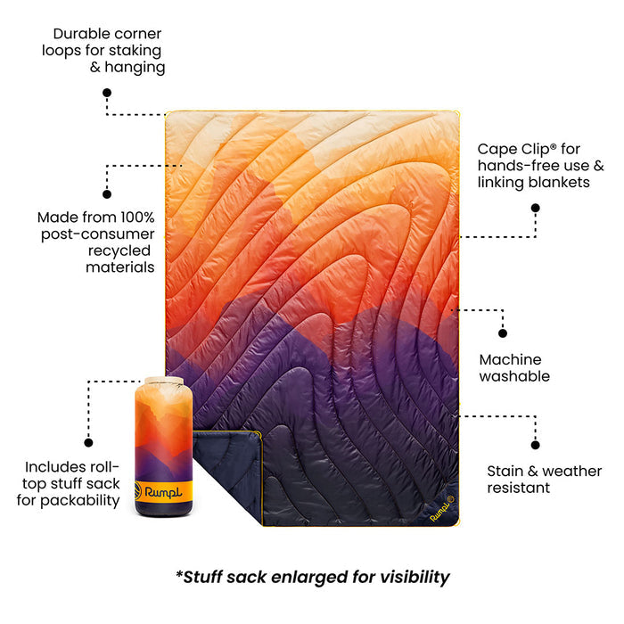 Rumpl Original Puffy Blanket - Watercolor Glow Original Puffy Blanket - Watercolor Glow | Rumpl Blankets For Everywhere Printed Original