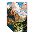 Rumpl Original Puffy Blanket - Zion National Park Zion National Park Blanket | Rumpl Outdoor Blankets Printed Original