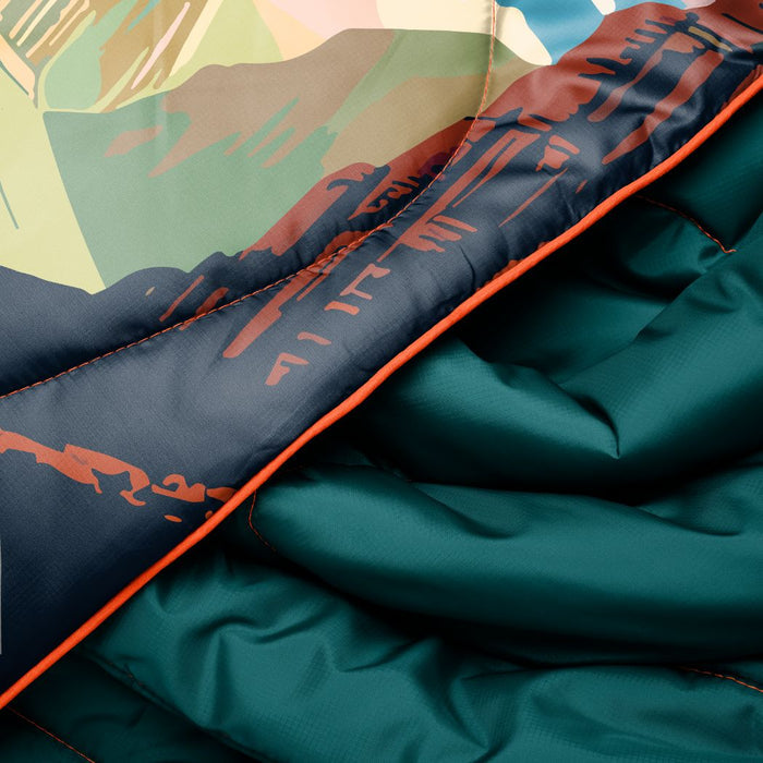 Rumpl Original Puffy Blanket - Zion National Park Zion National Park Blanket | Rumpl Outdoor Blankets Printed Original