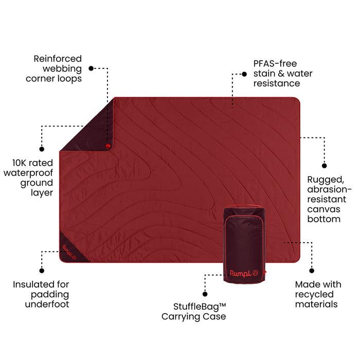 Rumpl Overland Mat - Cherry Fig Overland Mat - Cherry Fig | Rumpl Blankets For Everywhere Overland Mat