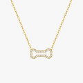 Pave Bone Necklace (Pawsitive Change Collection) - Flaire & Co.