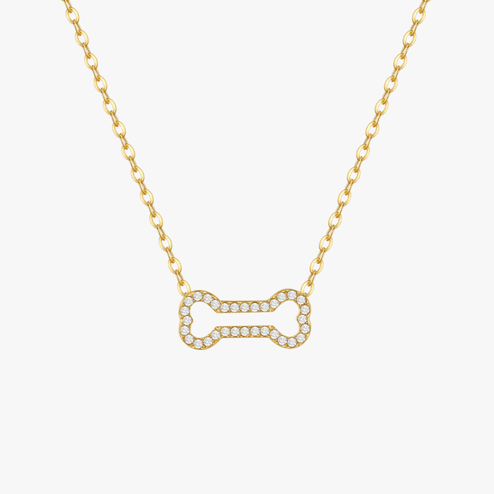 Pave Bone Necklace (Pawsitive Change Collection) - Flaire & Co.