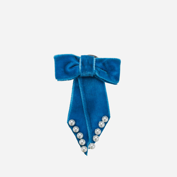 Phụ Kiện Jibbitz™ Crocs Black Velvet Bow With Pearls - Xanh Dương - Supersports Vietnam