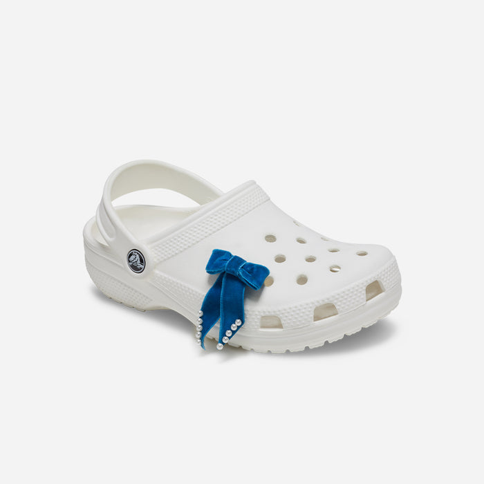 Phụ Kiện Jibbitz™ Crocs Black Velvet Bow With Pearls - Xanh Dương - Supersports Vietnam