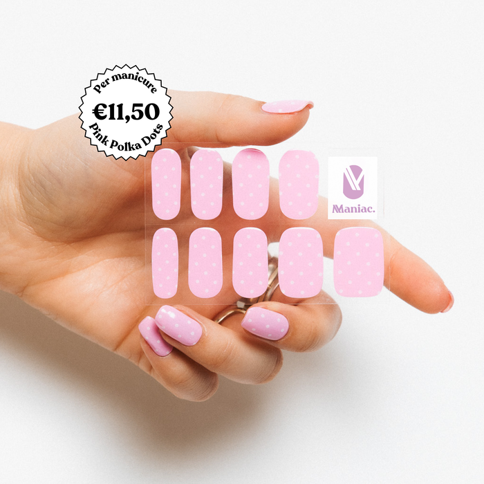Pink Polka Dots - Maniac gel nail stickers