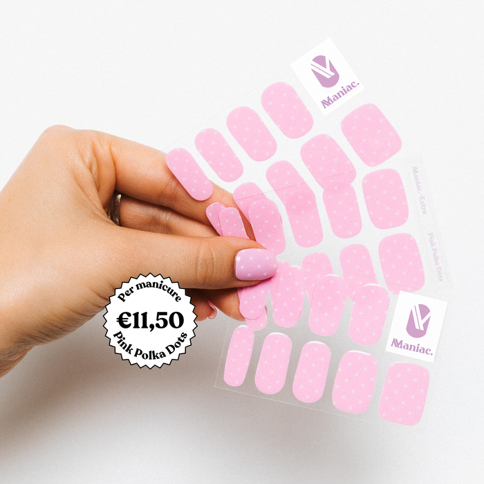 Pink Polka Dots - Maniac gel nail stickers