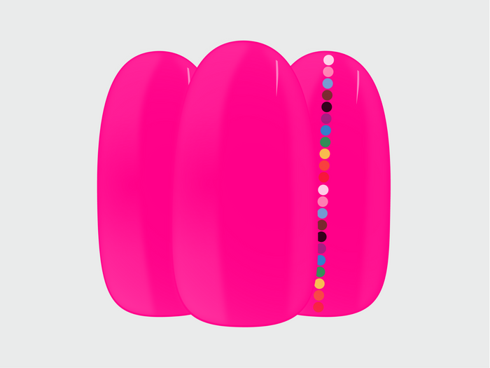 Pink Power by Winq - Male - Maniac gel nail stickers