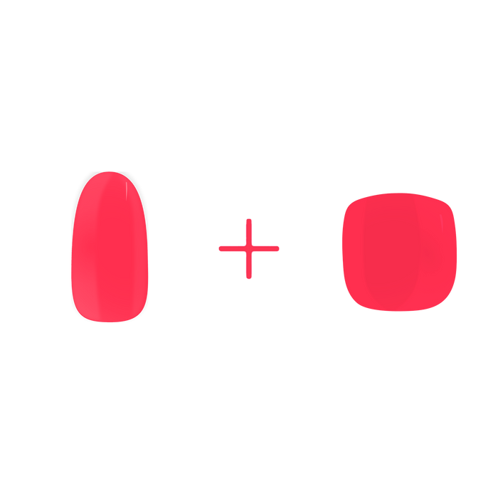 Poppy Pink - Mani+Pedi - Maniac gel nail stickers