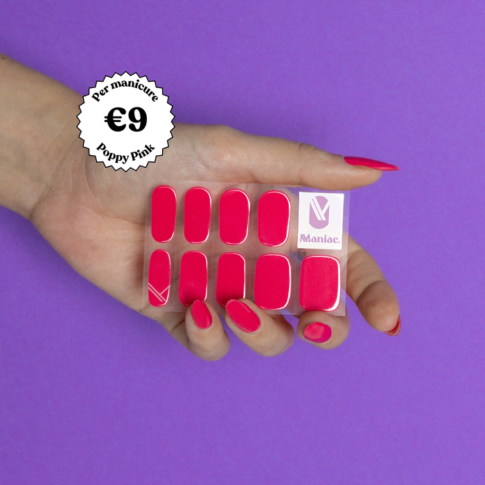 Poppy Pink - Maniac gel nail stickers