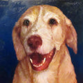 Labrador Portrait in Oil, custom per portraits, hand-painted and digital artwork BY artist Enzie Shahmiri