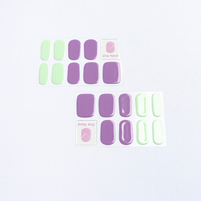 Pucker Up Maniac gellak stickers Manicure purple green sheet