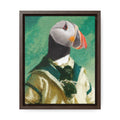 Puffin Ahoi - Vertical Framed Premium Gallery Wrap Canvas