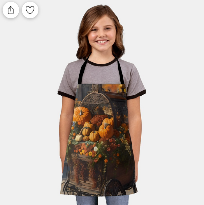 Pumpkin Harvest Elegance Apron kids