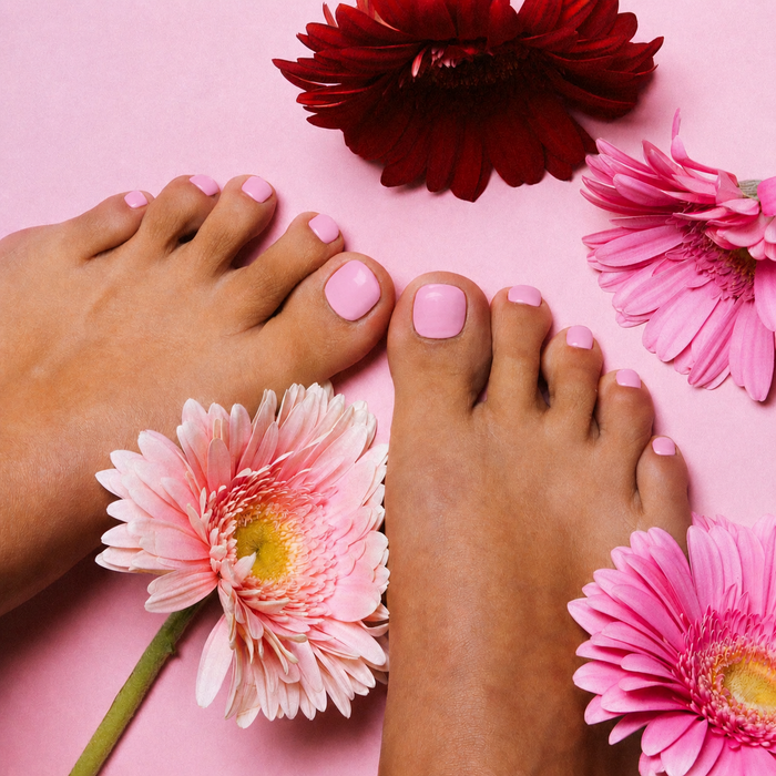 Puppet Pink Maniac Nails gellak stickers pedicure flowers pink