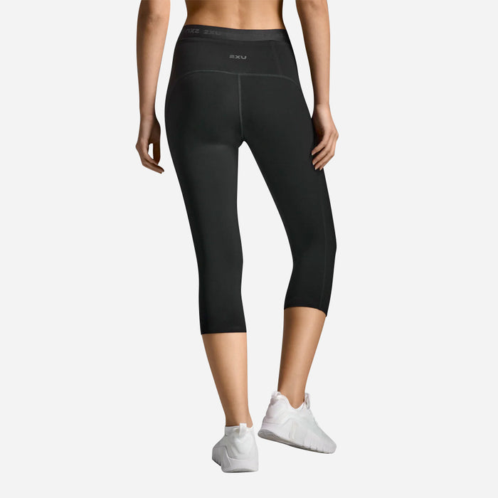 Quần Bó Thể Thao Nữ 2XU Form Stash Hi-Rise Compression 3/4 - Đen - Supersports Vietnam
