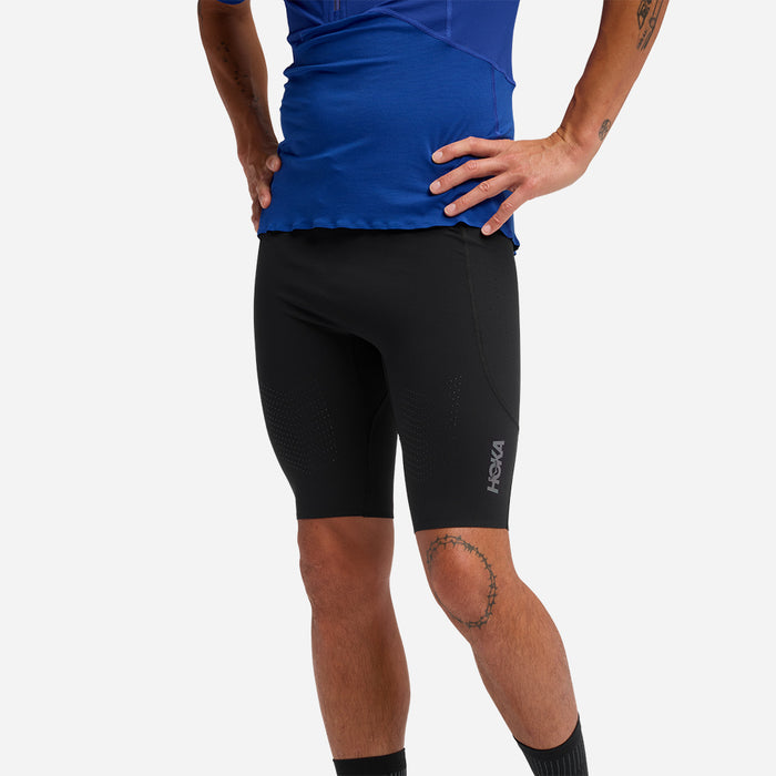 Quần Bó Thể Thao Nam HOKA Skybreeze Half - Đen - Supersports Vietnam