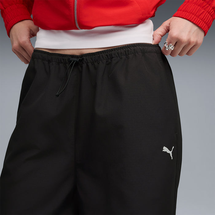 Quần Dài Thể Thao Nữ Puma Wardrobe Essentials Parachute Woven - Đen - Supersports Vietnam