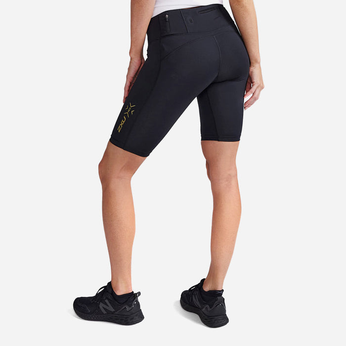 Quần Ngắn Bó Cơ Nữ 2XU Light Speed Mid-Rise Compression - Đen - Supersports Vietnam
