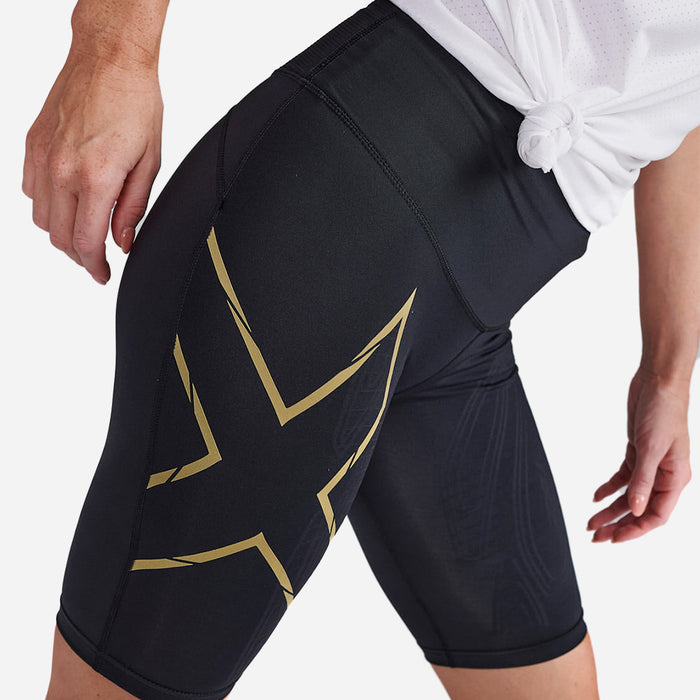 Quần Ngắn Bó Cơ Nữ 2XU Light Speed Mid-Rise Compression - Đen - Supersports Vietnam