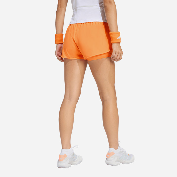 Quần Ngắn Thể Thao Nữ Adidas Tennis Climacool 2In1 Match - Cam - Supersports Vietnam