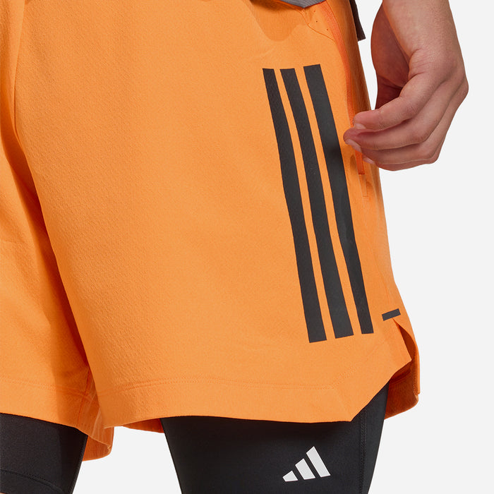 Quần Ngắn Thể Thao Nam Adidas D4T Primelift 3 Stripes - Cam - Supersports Vietnam