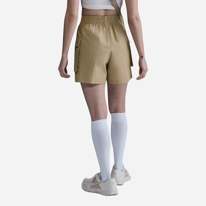 Quần Ngắn Thời Trang Nữ Nike Sportswear Essential Woven High-Waisted 5 Inch Cargo - Nâu - Supersports Vietnam