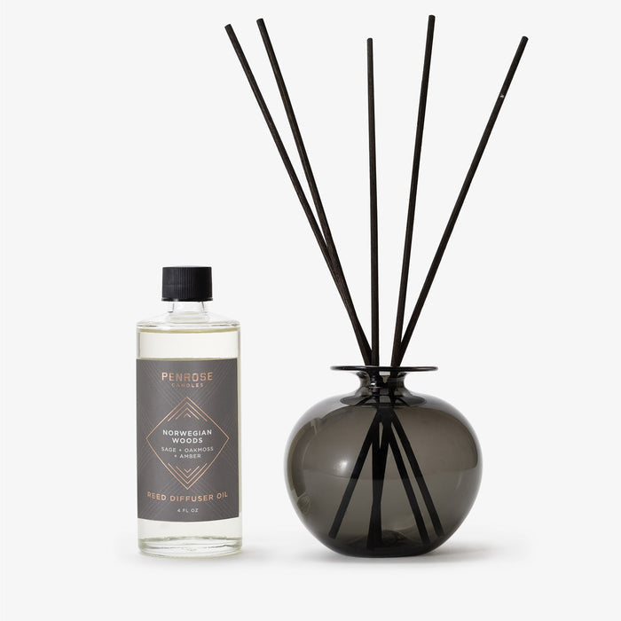 Reed diffuser Bundle: Charcoal (oil + reeds + vessel)