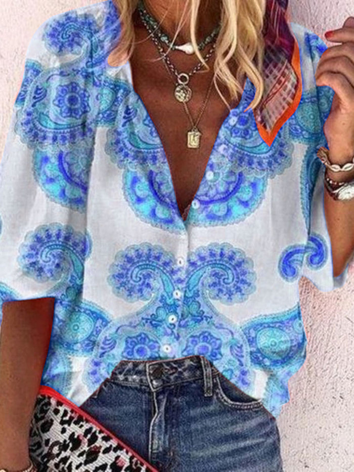 Retro Bohemian Casual Loose Shirt