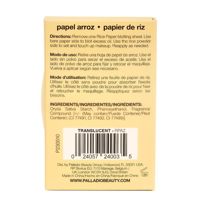 RICE PAPER OIL BLOTTING SHEETS