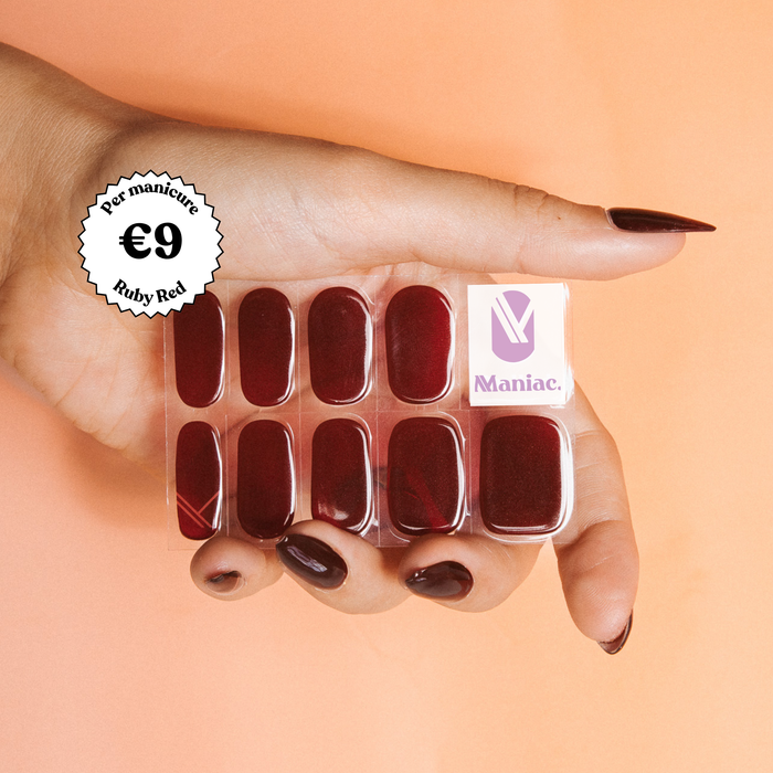 Ruby Red - Maniac gel nail stickers