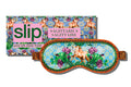 A slip silk sleep mask with a floral and horse pattern, packaging box with 'Sagittarius' and the 'slip' brand logo.